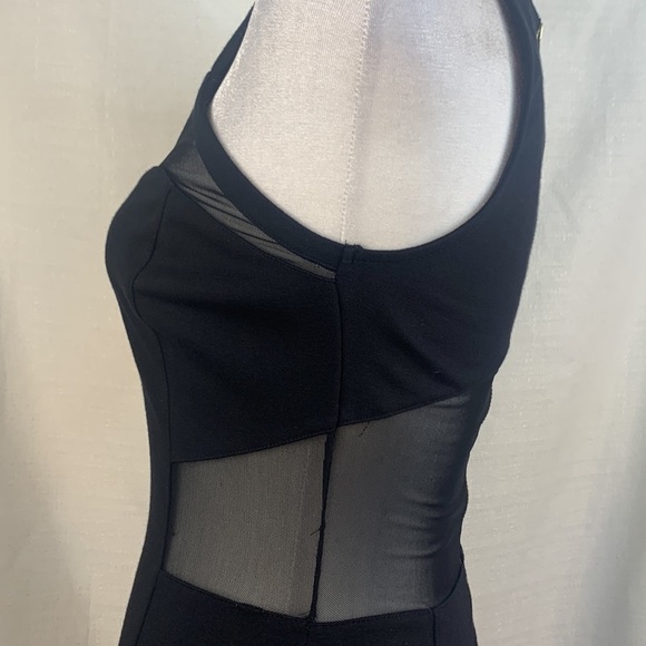 Express Black Bodycon Dress with Mesh Cut Outs - Picture 9 of 14